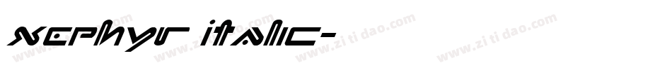 Xephyr Italic字体转换